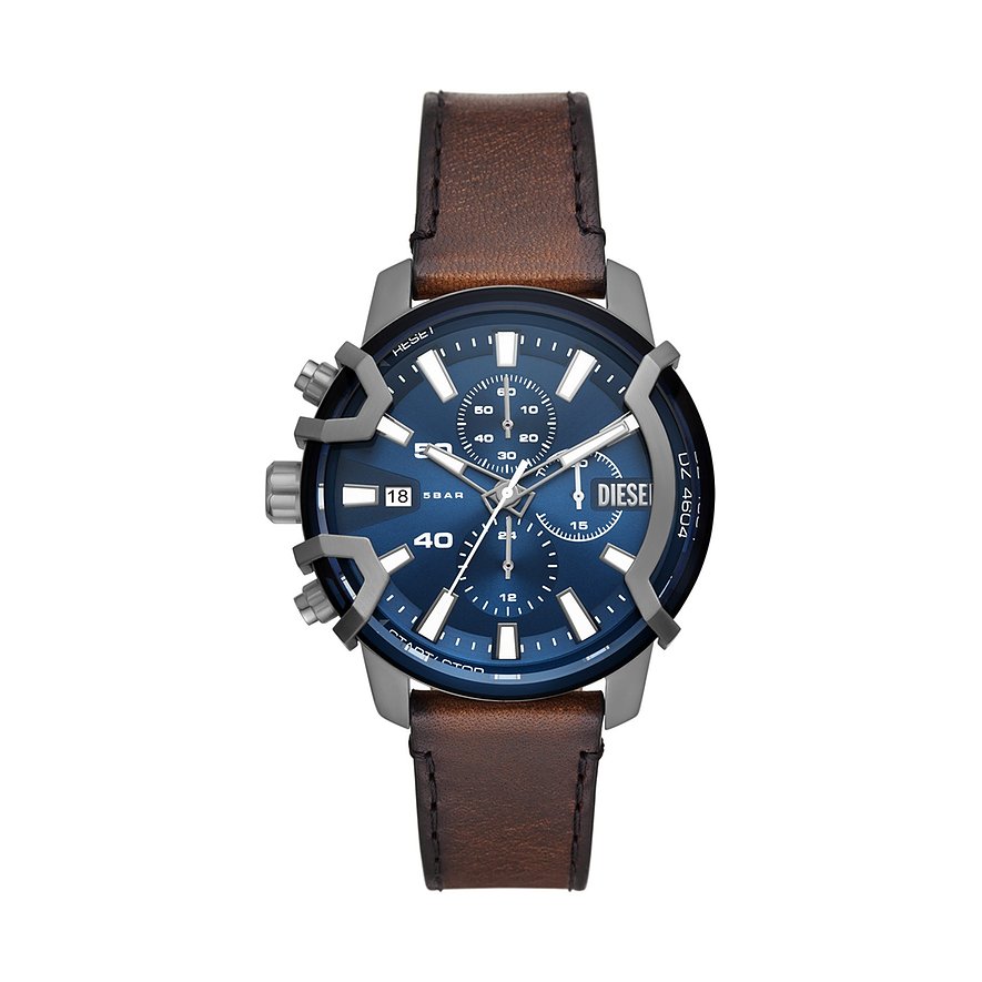 2. Chance - Diesel Chronograph, Herren, Edelstahl, Armband: Leder, Quarz, analog