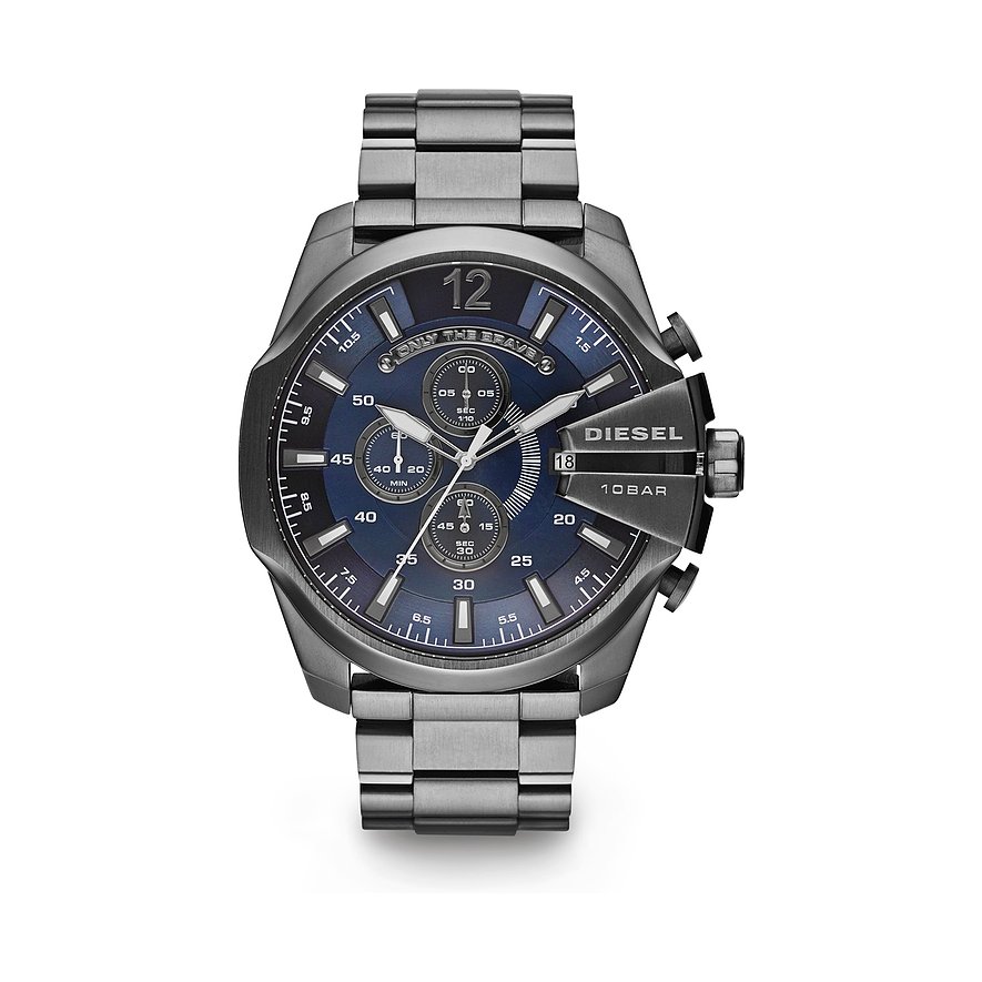 2. Chance - Diesel Chronograph DZ4329, Herren, Edelstahl, Armband: Edelstahl, Quarz, analog