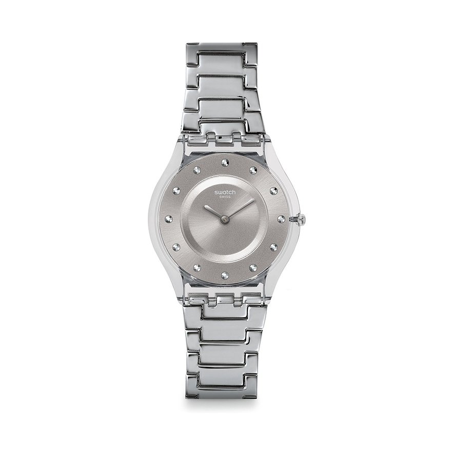 2. Chance - Swatch Damenuhr, Damen, Kunststoff, Armband: Edelstahl, Quarz, analog