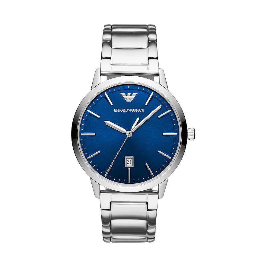 2. Chance - Emporio Armani Herrenuhr, Herren, Edelstahl, Armband: Edelstahl, Quarz, analog