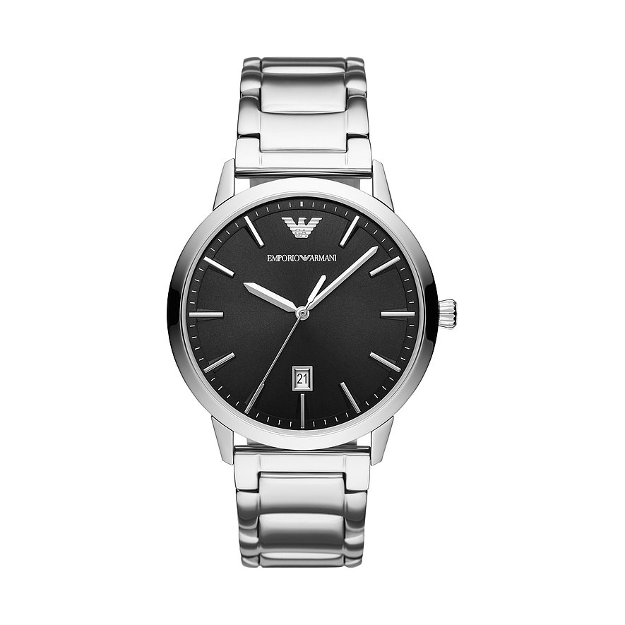 2. Chance - Emporio Armani Herrenuhr, Herren, Edelstahl, Armband: Edelstahl, Quarz, analog
