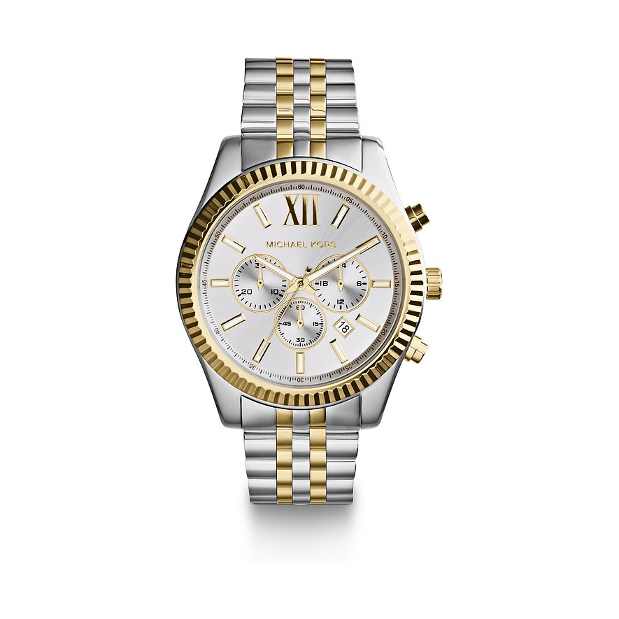 2. Chance - Michael Kors Chronograph MK8344, Herren, Edelstahl, Armband: Edelstahl, Quarz, analog