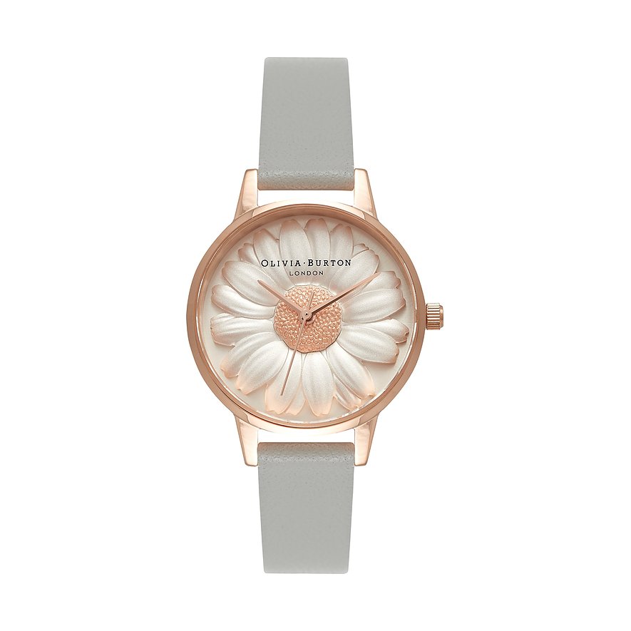 2. Chance - Olivia Burton Damenuhr OB15EG50, Damen, Edelstahl, Armband: Leder, Quarz, analog