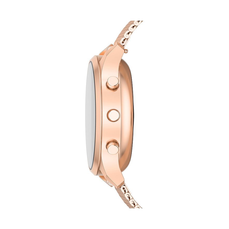 Skagen Connected Smartwatch mit Edelstahlgehäuse, roségoldfarben, analog.