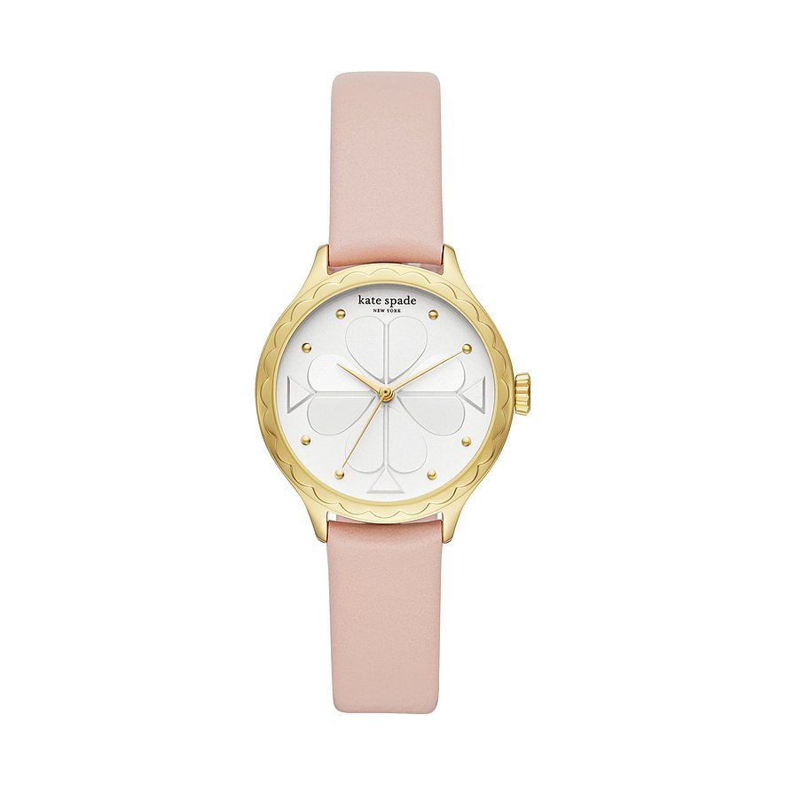 2. Chance - Kate Spade Damenuhr KSW1537, Damen, Edelstahl, Armband: Leder, Quarz, analog