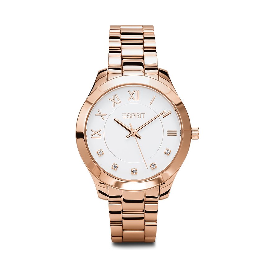 2. Chance - ESPRIT Damenuhr, Damen, Edelstahl, Armband: Edelstahl, Quarz, analog