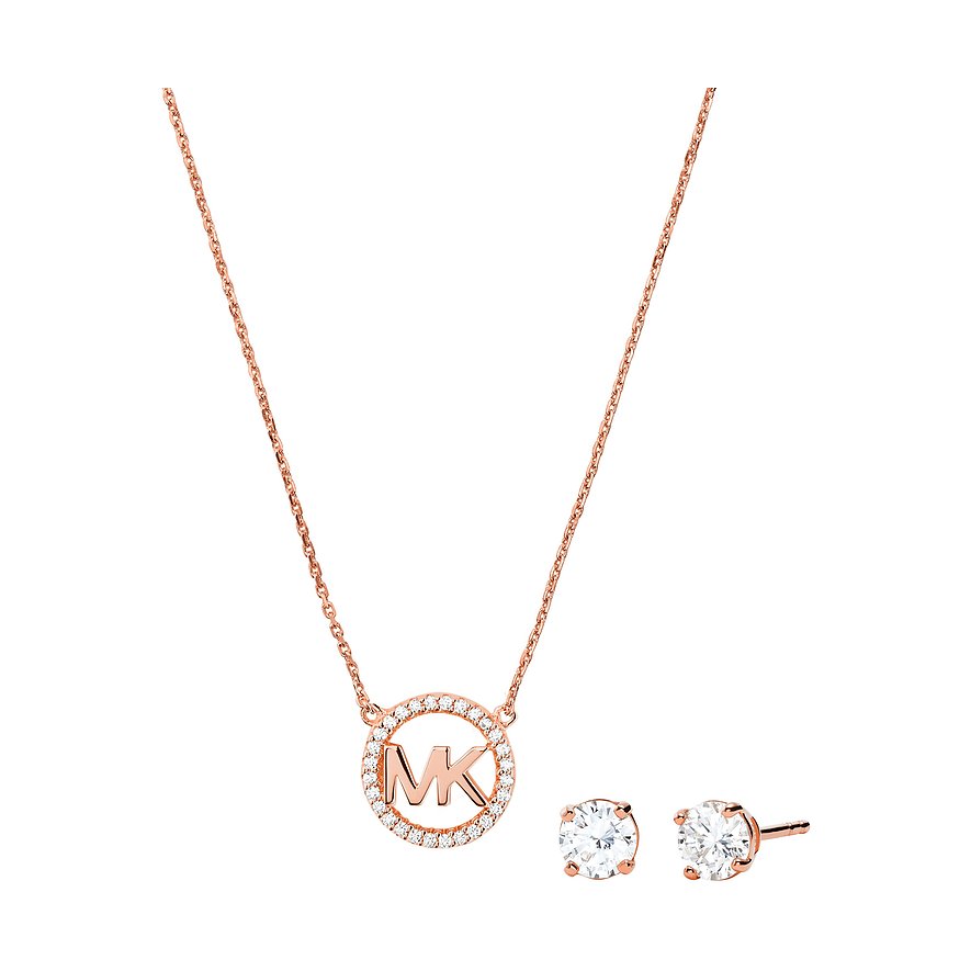 2. Chance - Michael Kors Schmuck-Set MKC1260AN791, Glasstein, Damen, 925er Silber, roségold