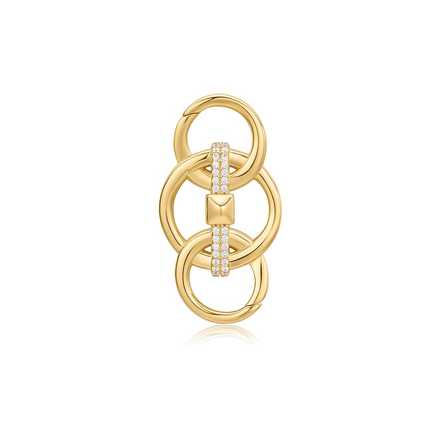 Ania Haie Charm Pop Charms, Zirkonia, Damen, 925er Silber, gold
