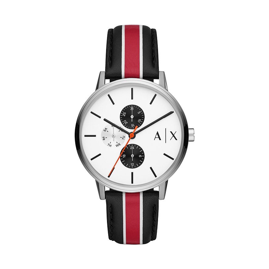 2. Chance - Armani Exchange Herrenuhr AX2724, Herren, Edelstahl, Armband: Leder, Quarz, analog
