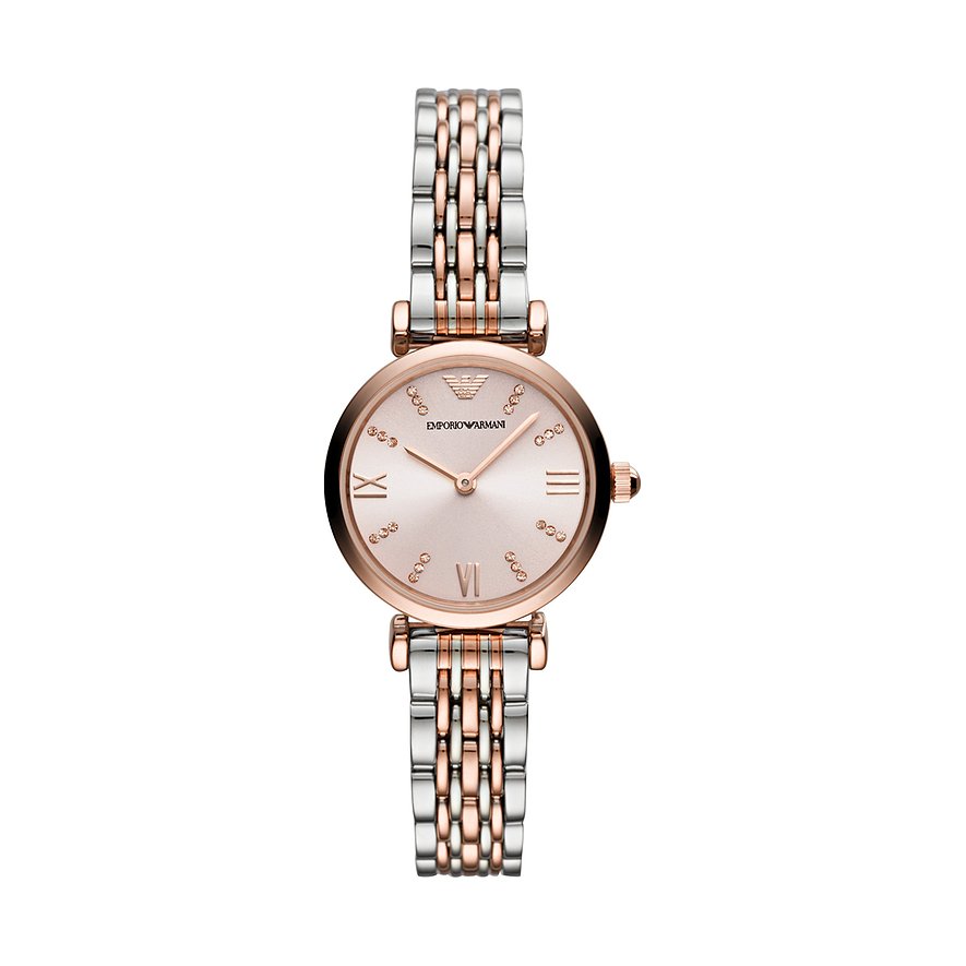 2. Chance - Emporio Armani Damenuhr AR11223, Glasstein, Damen, Edelstahl, Armband: Edelstahl, Quarz, analog