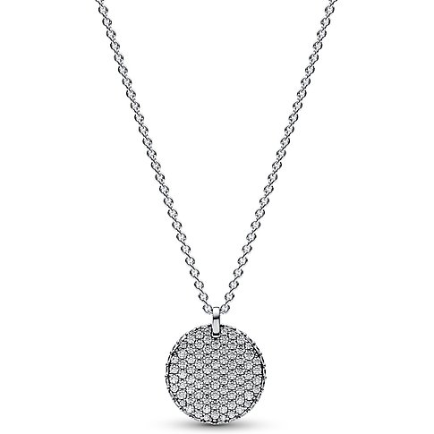 Pandora Halskette aus 925er Silber mit weißen Zirkonia.