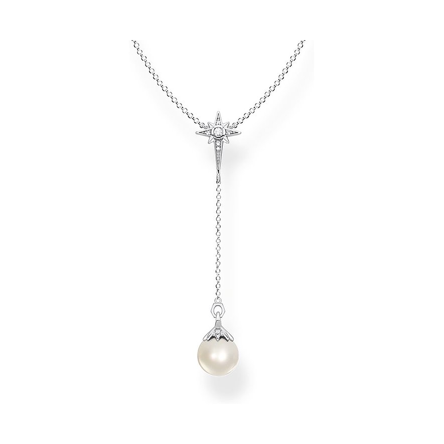 2. Chance - Thomas Sabo Kette KE1986-167-14-L45V, Süßwasserperle, Damen, 925er Silber, silber