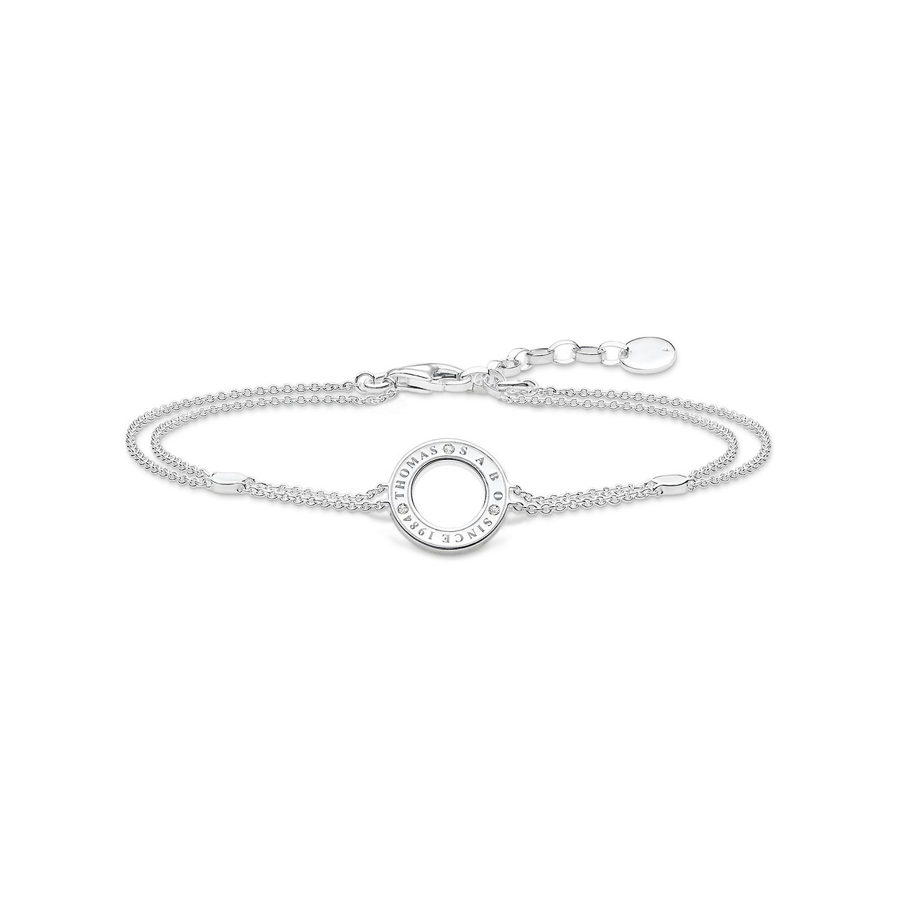 Thomas Sabo Armband aus 925er Silber mit Zirkonia und Karabinerverschluss.