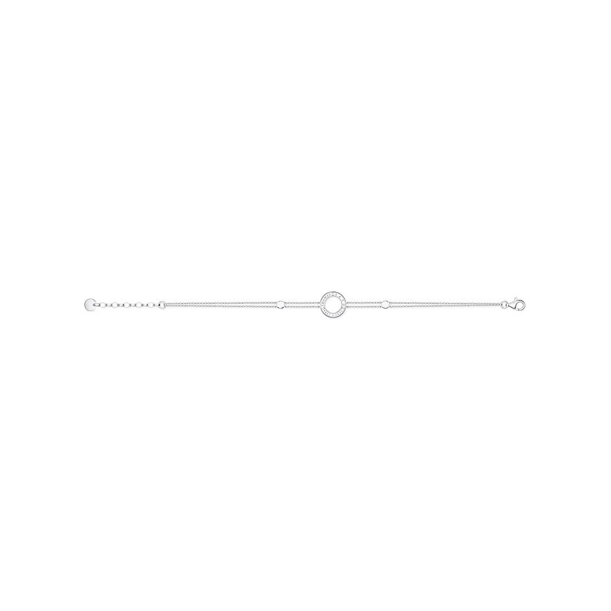 Thomas Sabo Armband aus 925er Silber mit Zirkonia und Karabinerverschluss.