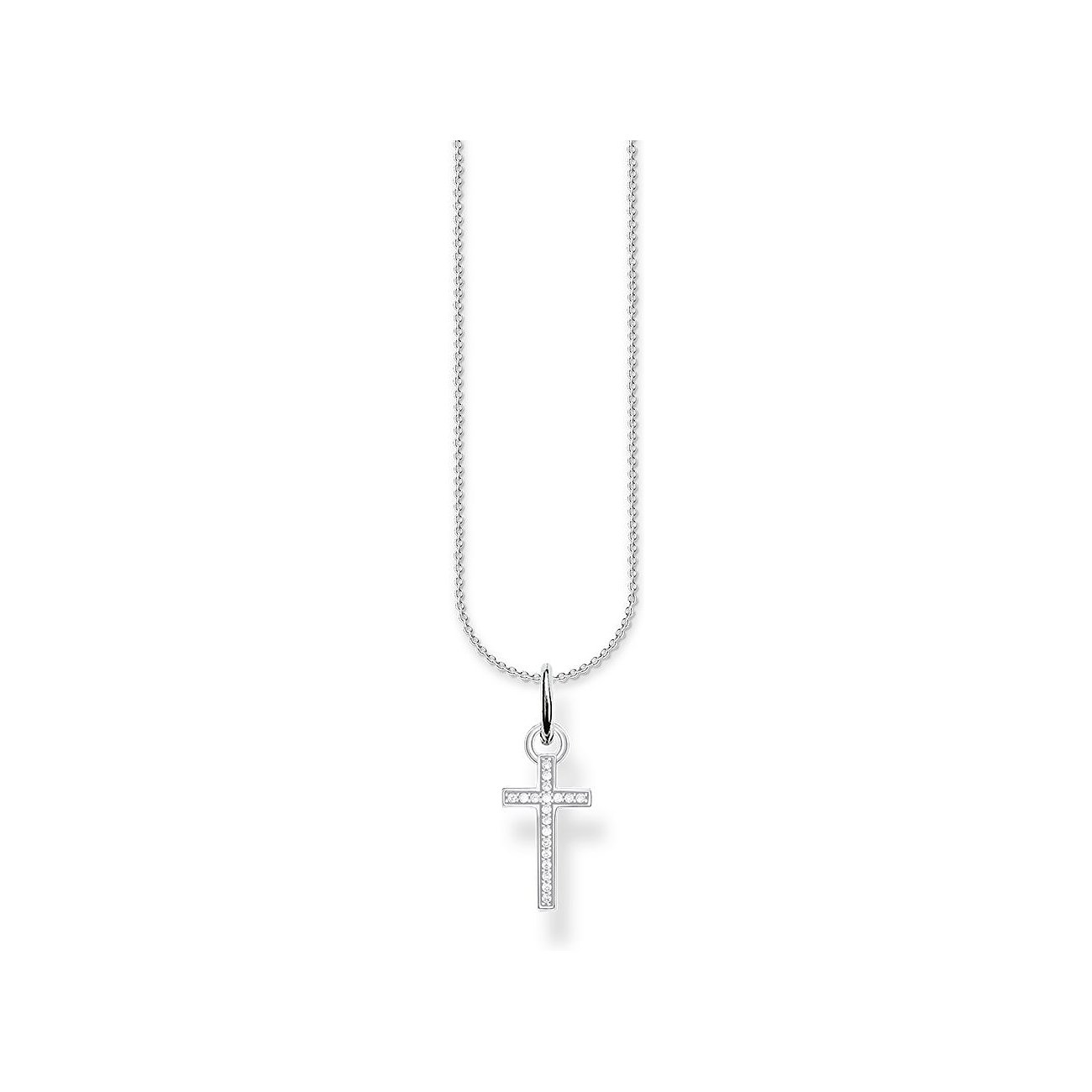 Thomas Sabo Kette aus 925er Silber mit weißen Zirkonia.