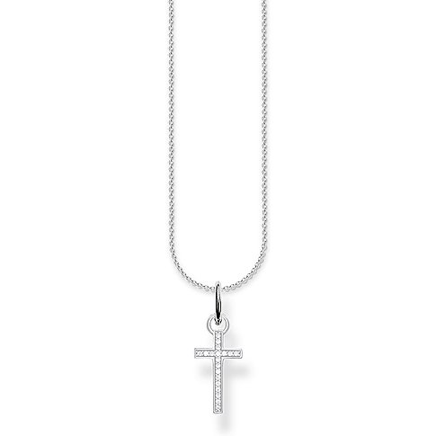 Thomas Sabo Kette aus 925er Silber mit weißen Zirkonia.