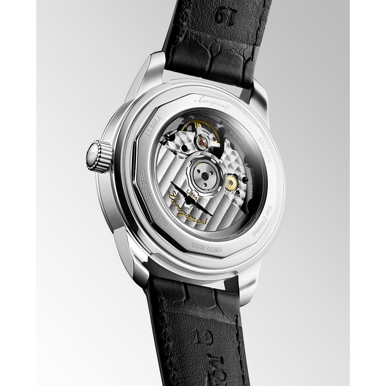 Longines Herrenuhr mit Edelstahlgehäuse und Automatikwerk.