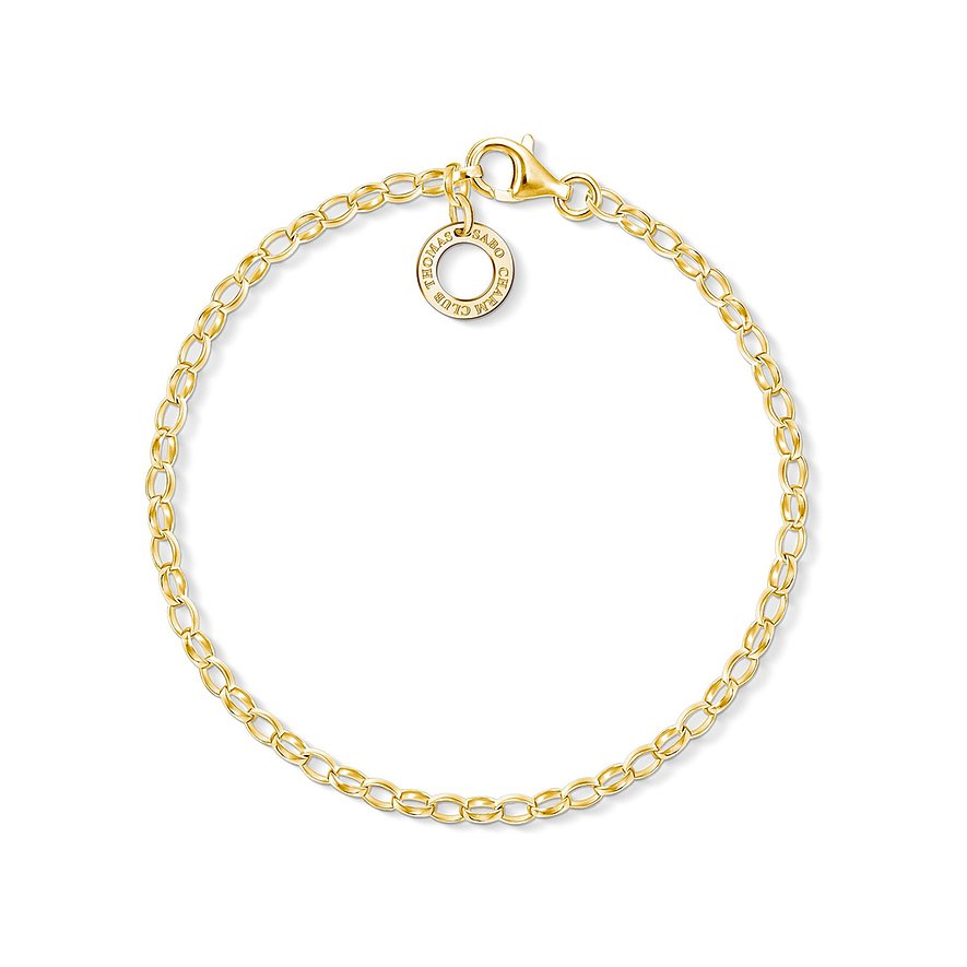 2. Chance - Thomas Sabo Armband X0243-413-39-L15,5, Damen, 925er Silber, gold, Größe: 16