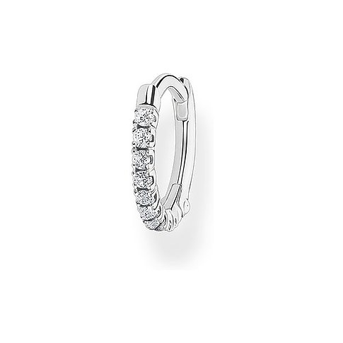 Thomas Sabo Creolen aus 925er Silber mit weißen Zirkonia.