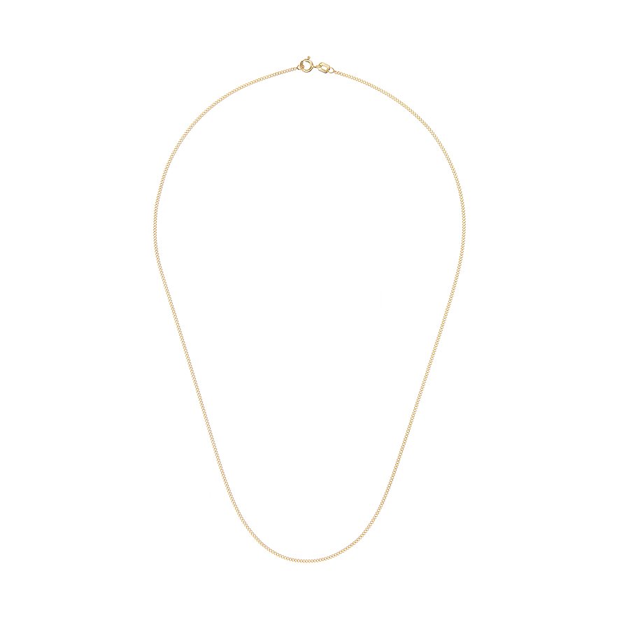 FAVS 375er Gelbgold Halsschmuck mit einem Kettchen, das zu einem Oval geformt ist und einen Karabinerverschluss hat.