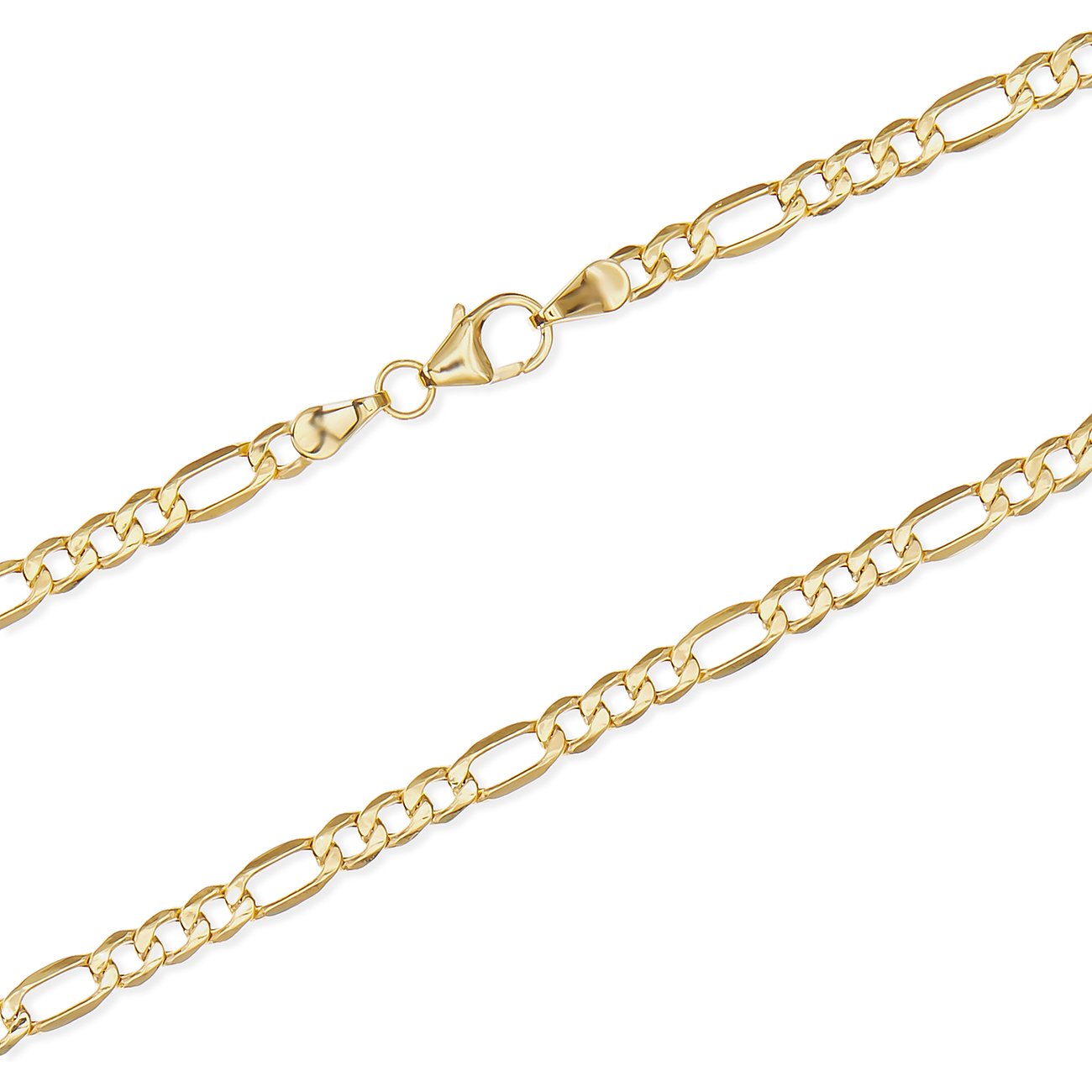 FAVS ketting van 375 geelgoud met Figaro-patroon.