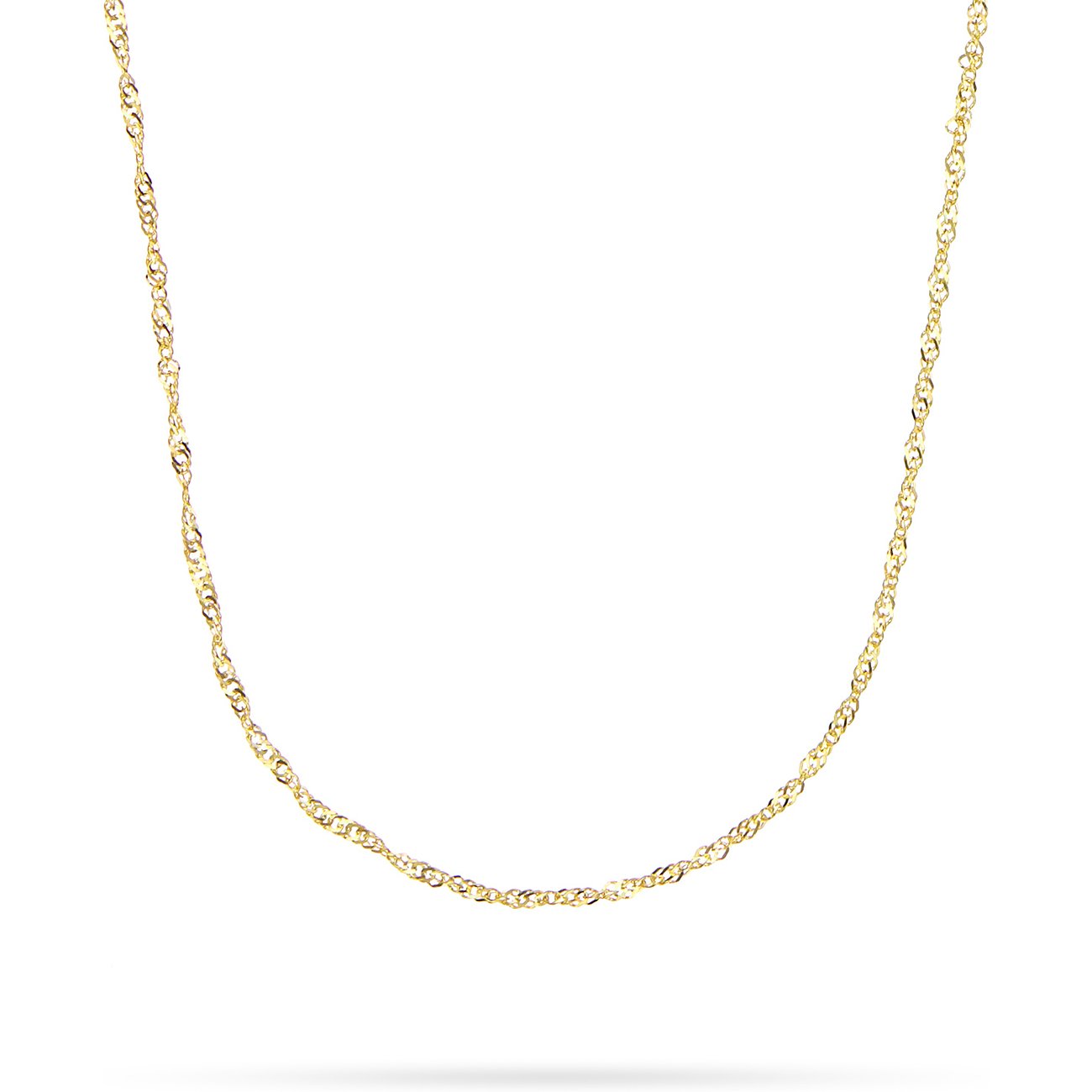 FAVS Damen Halskette aus 375 Gelbgold mit gedrehten Gliedern.