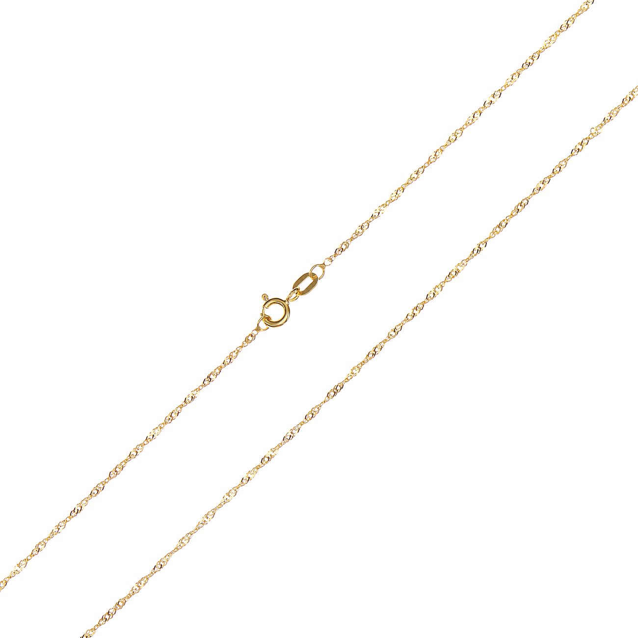 FAVS Halsschmuck aus 375 Gelbgold mit gedrehter Kettengliederkonstruktion.