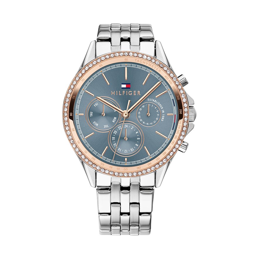 2. Chance - Tommy Hilfiger Damenuhr, Damen, Edelstahl, Armband: Edelstahl, Quarz, analog