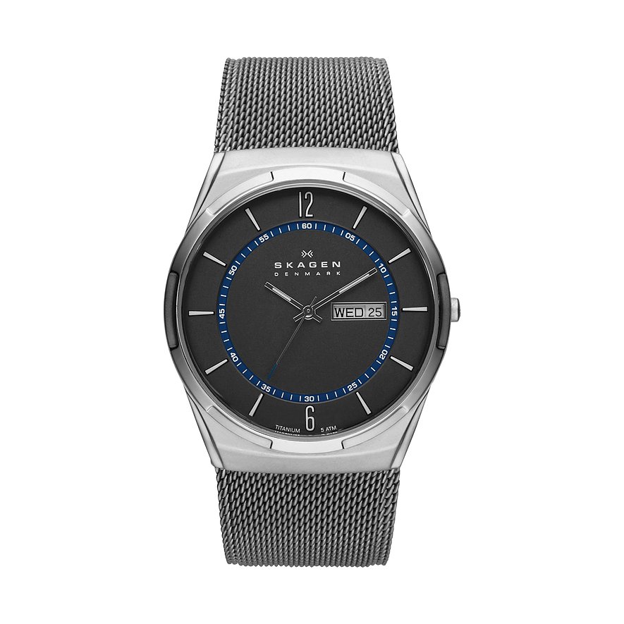 2. Chance - Skagen Herrenuhr, Herren, Titan, Edelstahl, Armband: Edelstahl, Quarz, analog