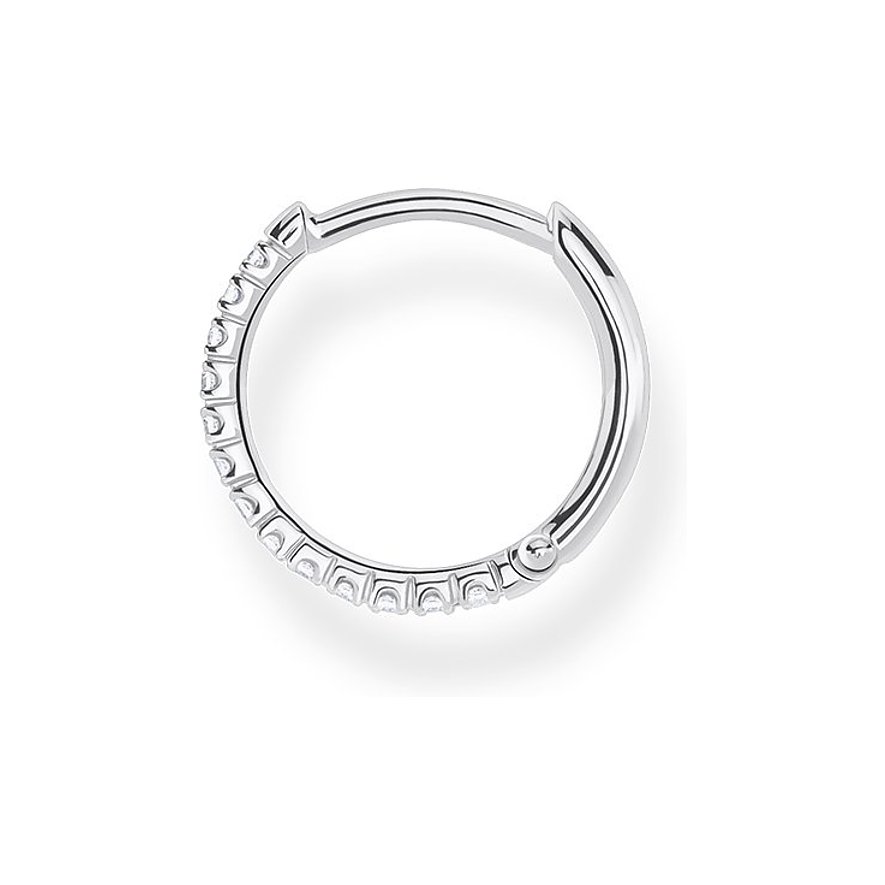 Thomas Sabo Creolen aus 925er Silber mit weißen Zirkonia.