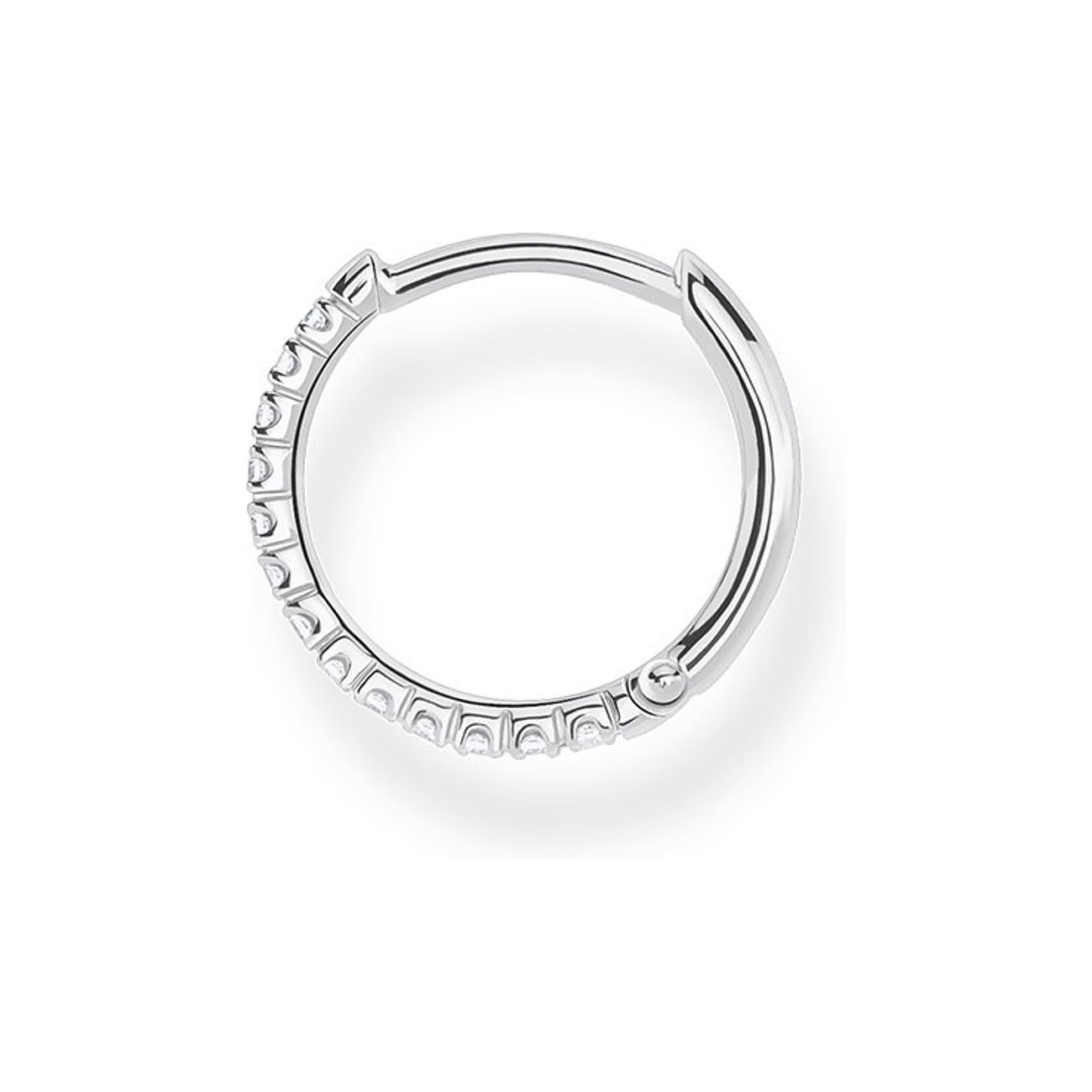 Thomas Sabo Creolen aus 925er Silber mit weißen Zirkonia.
