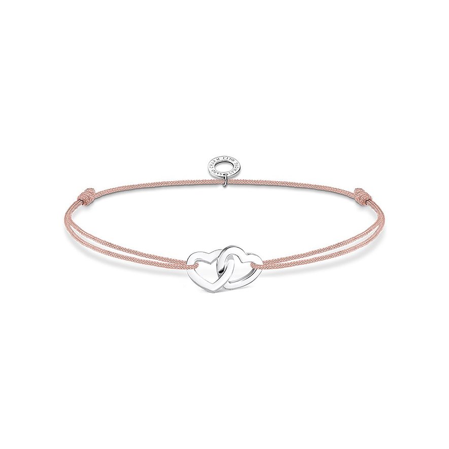2. Chance - Thomas Sabo Armband, Damen, 925er Silber, Perlon/Nylon, rosa