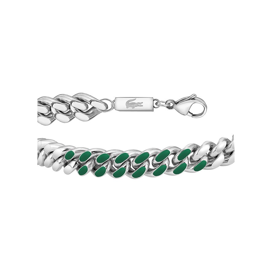 Lacoste Armband, Herren, Edelstahl, silber