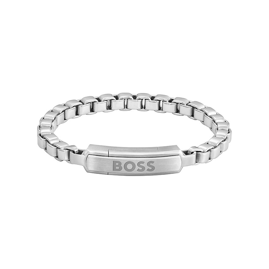 Boss Armband, Herren, Edelstahl, silber