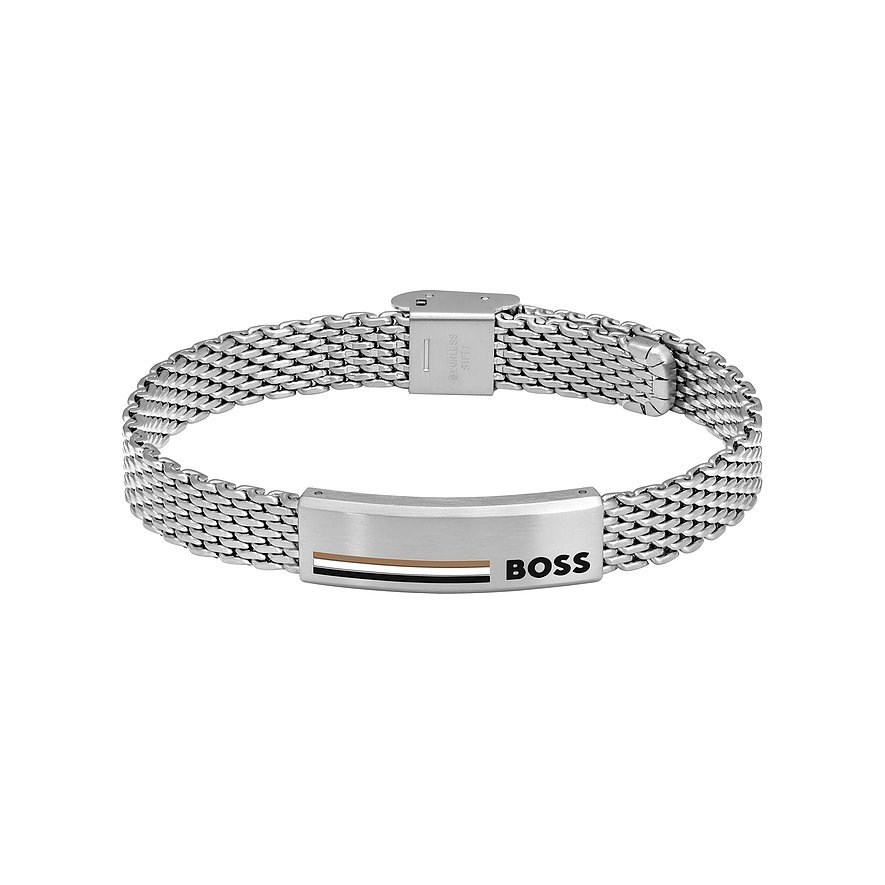 Boss Armband, Herren, Edelstahl, silber
