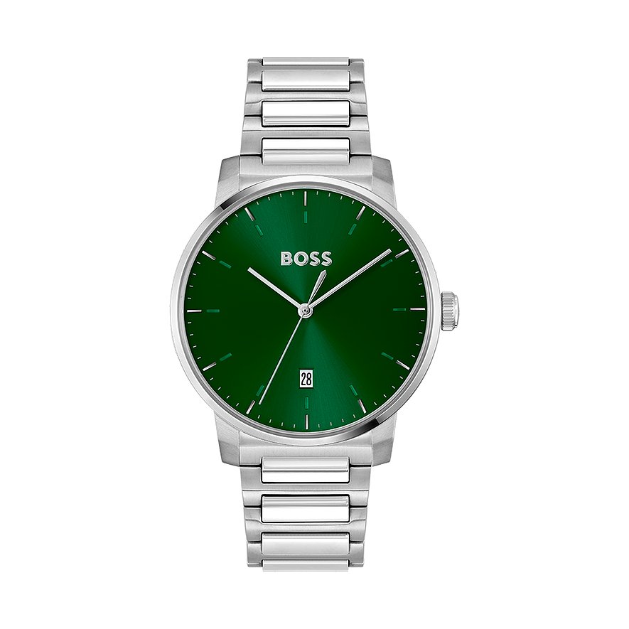 Boss Herrenuhr Dean 1514134, Herren, Edelstahl, Armband: Edelstahl, Quarz, analog