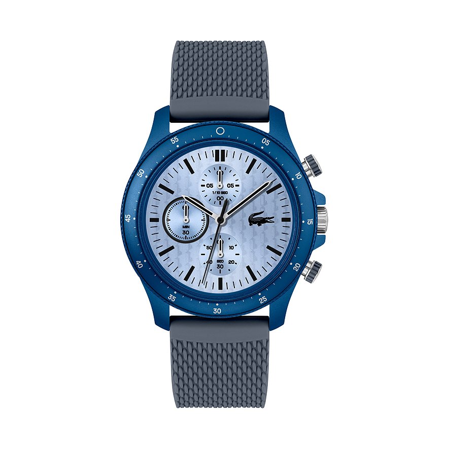 Lacoste Chronograph Neo Heritage 2011327, Herren, Aluminium, Armband: Silikon, Quarz, analog