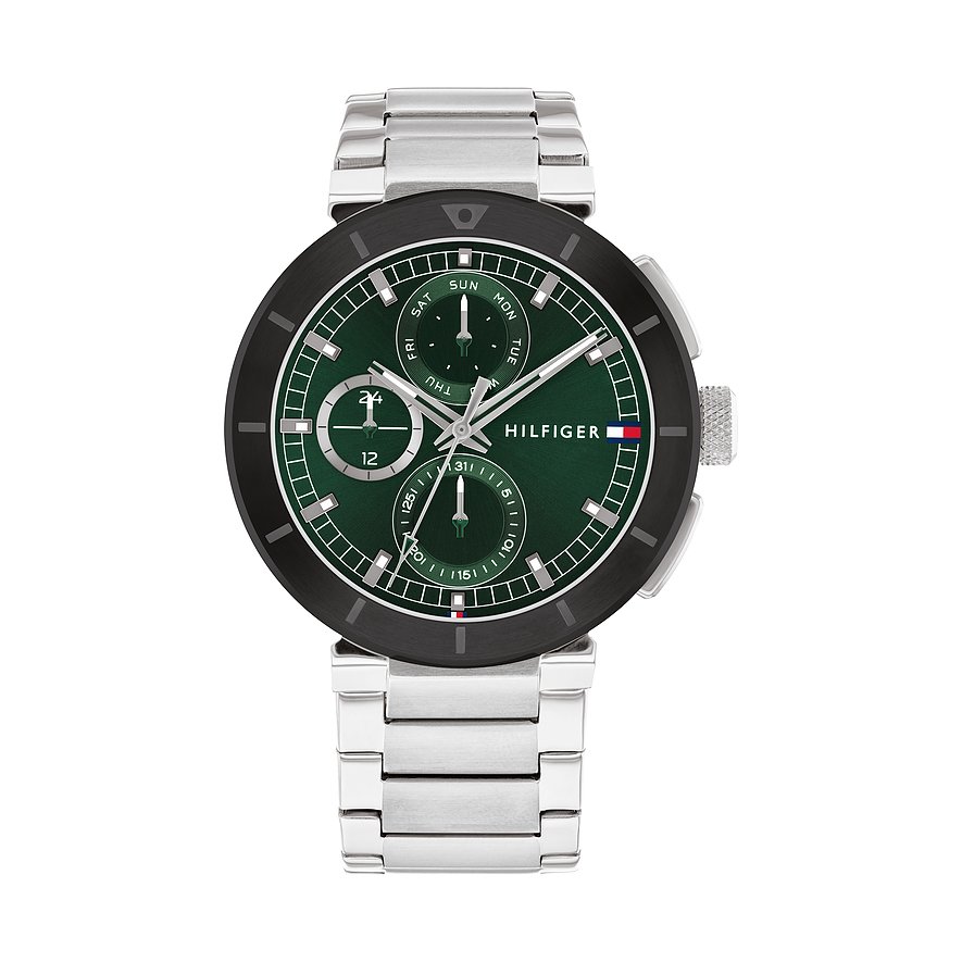 Tommy Hilfiger Herrenuhr Sport 1792117, Herren, Edelstahl, Armband: Edelstahl, Quarz, analog