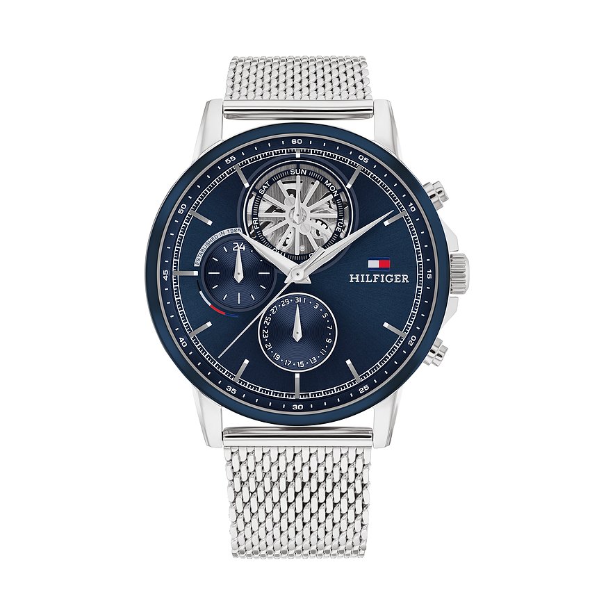 Tommy Hilfiger Herrenuhr Classic 1710609, Herren, Edelstahl, Armband: Edelstahl, Quarz, analog