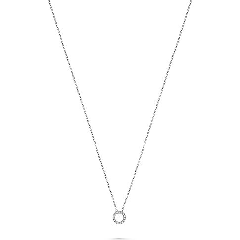 CHRIST Halsschmuck aus 585 Weißgold mit Diamanten, als runde Öse.