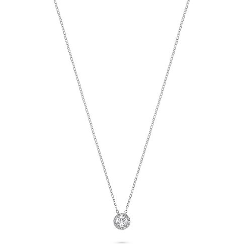 CHRIST Damesketting van 585 witgoud met diamanten in pavézetting.