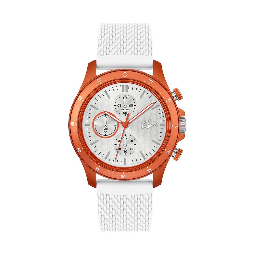 Lacoste Chronograph Neo Heritage 2011329, Herren, Aluminium, Armband: Silikon, Quarz, analog