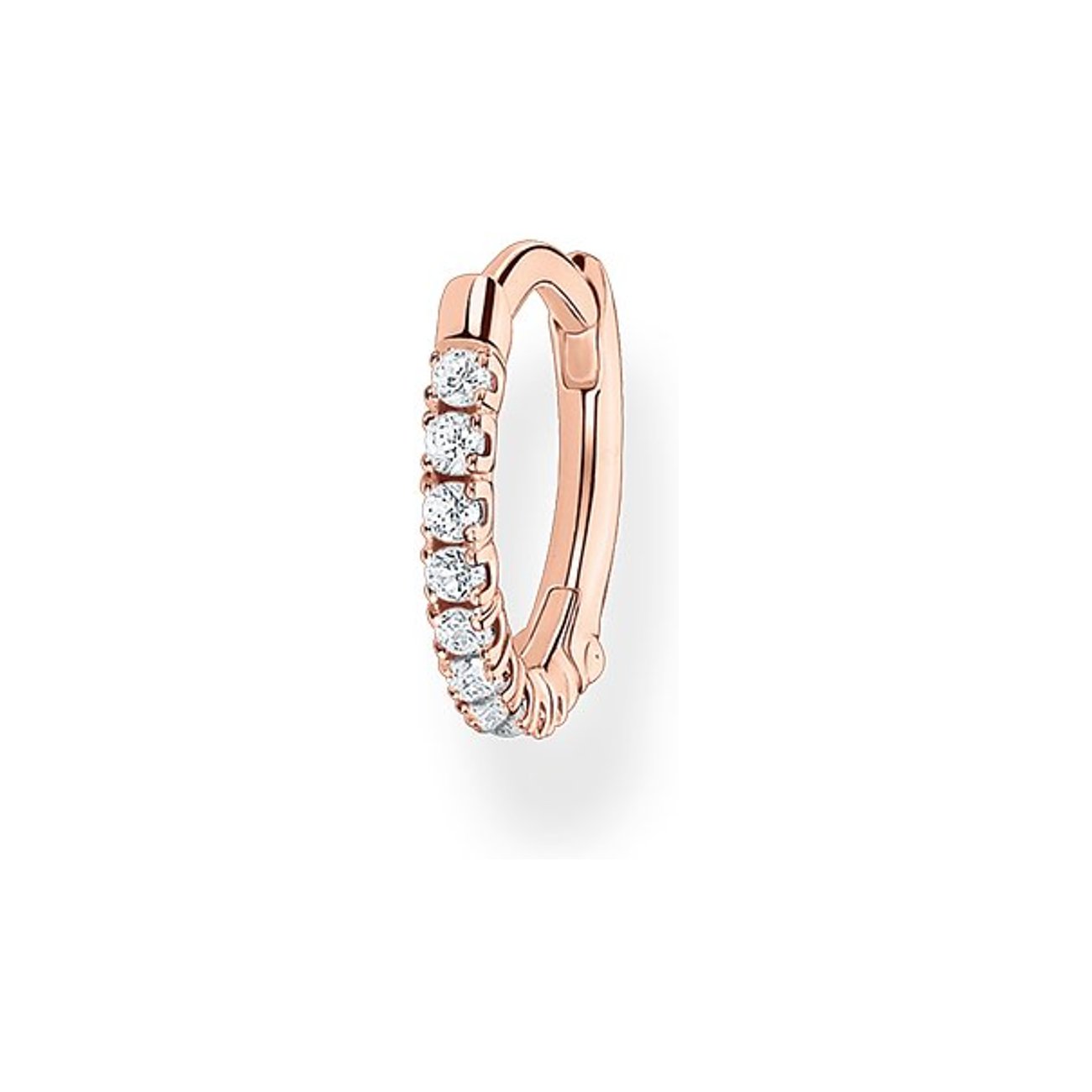 Thomas Sabo Ohrring aus 925er Silber, roséfarben, mit weißen Zirkonia.
