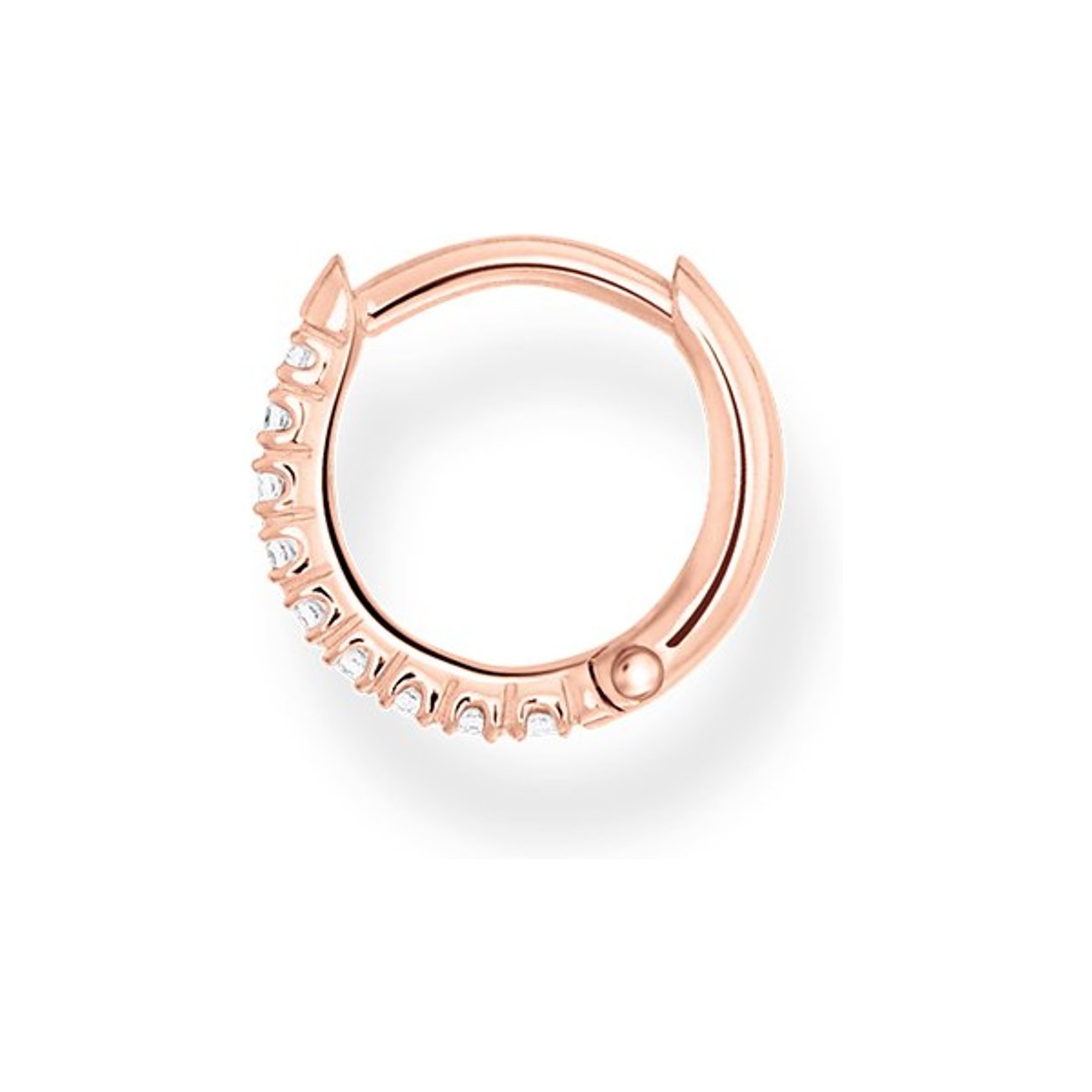 Thomas Sabo Creolen aus 925er Silber, roségoldfarben, mit Zirkonia.