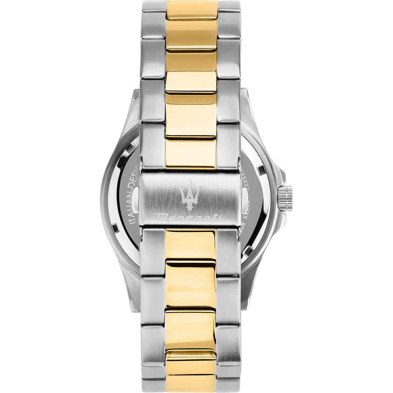 Maserati armbandsklocka med boett i rostfritt stål, tvåfärgad, analog.