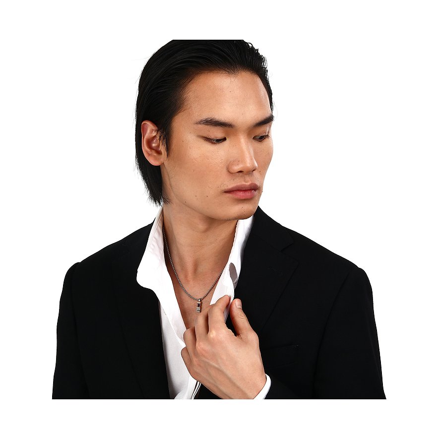 Collier Maserati en acier inoxydable avec saphir.