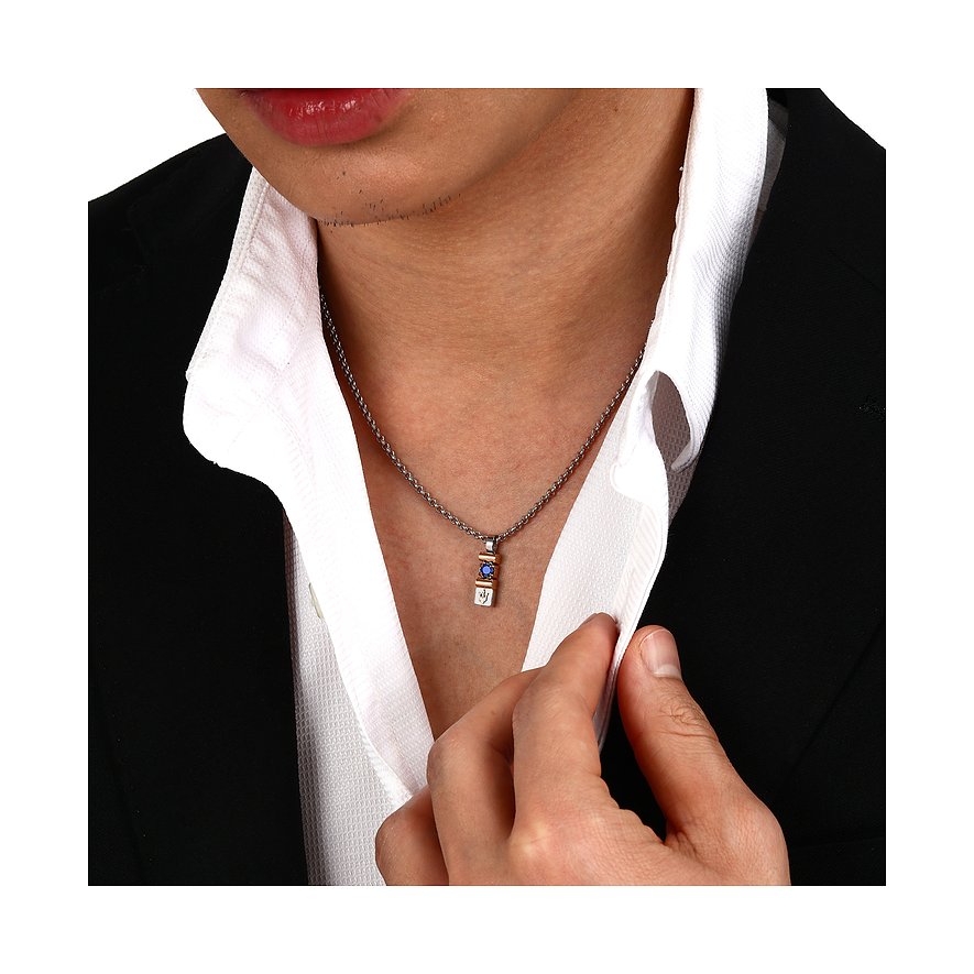 Collier Maserati en acier inoxydable avec saphir.