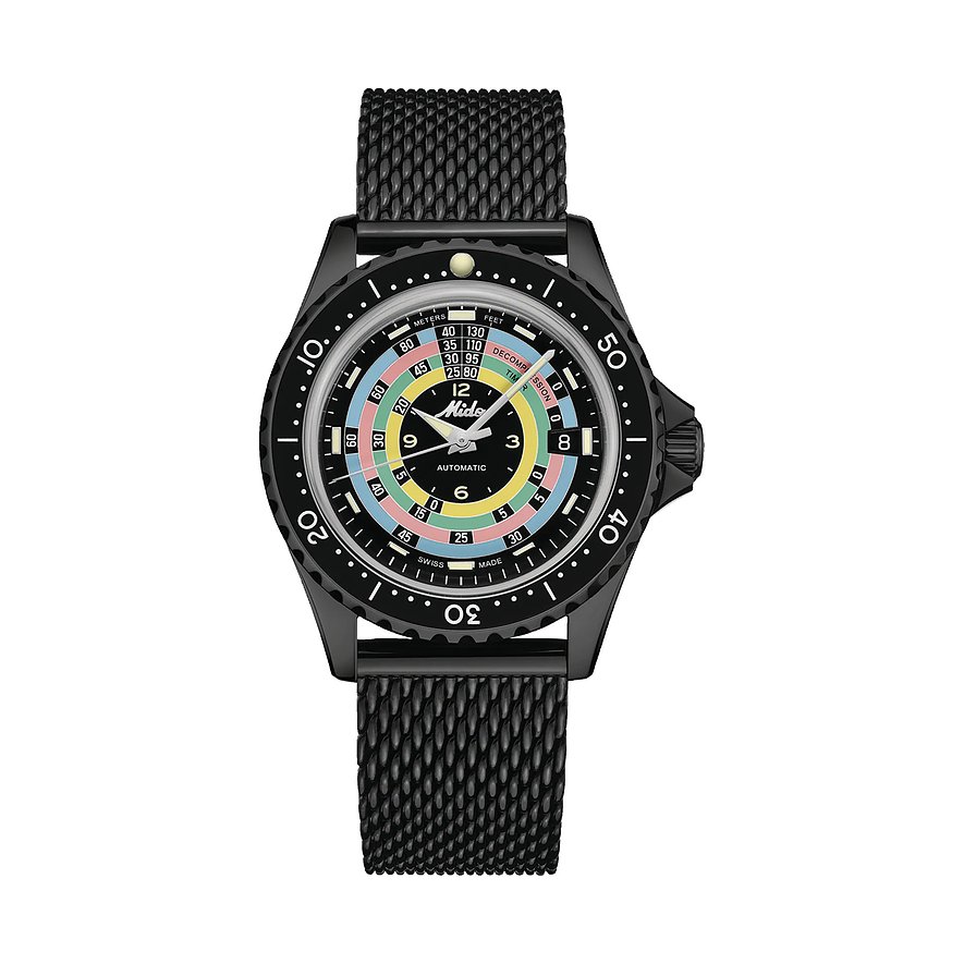 Mido Uhren-Set inkl. Wechselarmband Ocean Star Decompression Timer 1961 M0268073305100, Herren, Edelstahl, Armband: Edelstahl, PVD beschichtet,