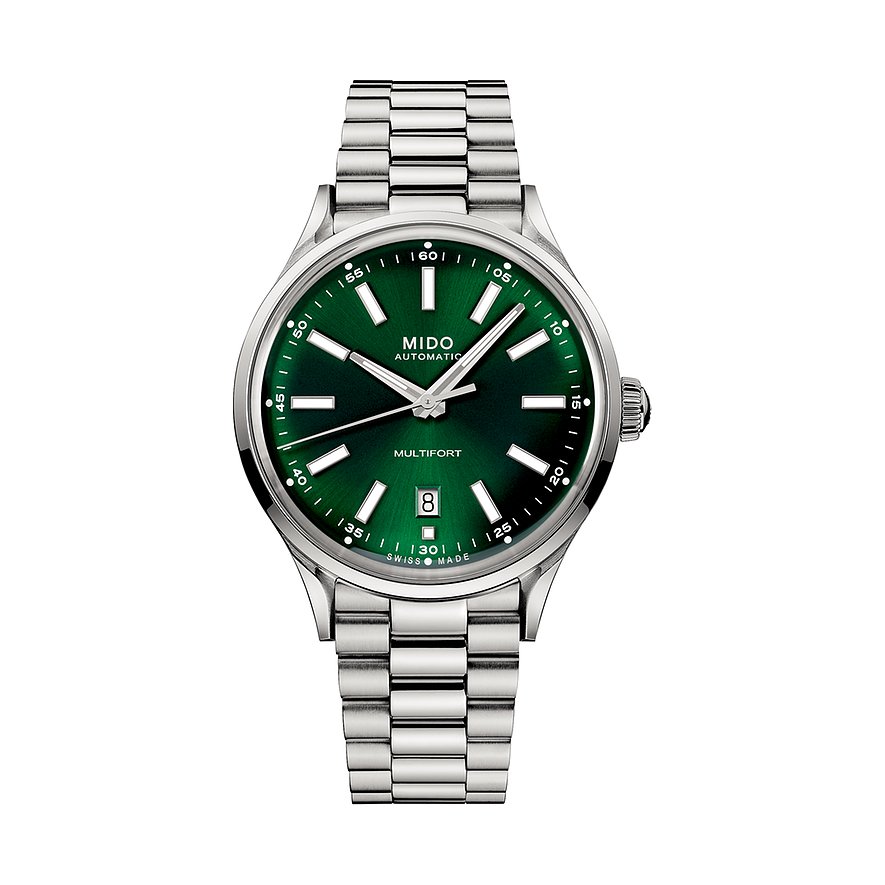 Mido Herrenuhr Multifort Patrimony Powerwind M0404071109100, Herren, Edelstahl, Armband: Edelstahl, Automatik, analog