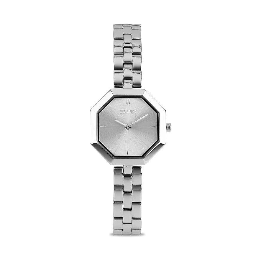 ESPRIT Damenuhr EDGY, Damen, Edelstahl, Armband: Edelstahl, Quarz, analog